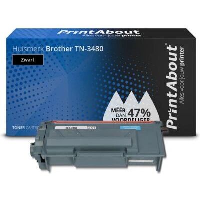 PrintAbout Cartouche de toner noir haute capacité TN-3480 - Publicité PrintAbout Cartouche de toner noir haute capacité TN-3480 - Publicité