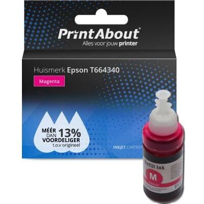 PrintAbout T664340 Tintenpatrone - Magenta - Für Epson-Drucker PrintAbout T664340 Tintenpatrone - Magenta - Für Epson-Drucker