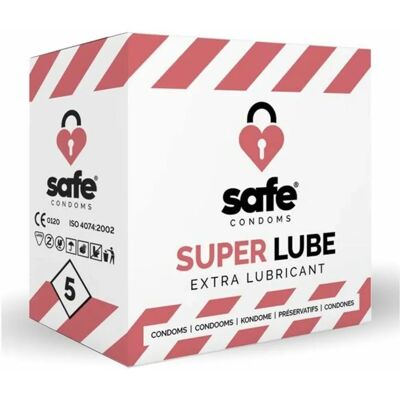 Preservativi SAFE Superlube - Lubrificante Extra, 10 pezzi Preservativi SAFE Superlube - Lubrificante Extra, 10 pezzi
