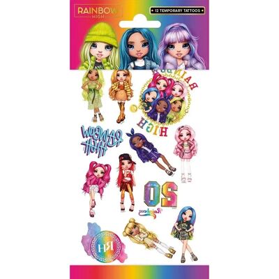 Rainbow High Tattoos - 12 Wasser-Tattoos für Kinder Rainbow High Tattoos - 12 Wasser-Tattoos für Kinder
