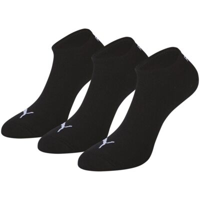 Puma Mustat Unisex Sukat - 3 Paria - Sukat Puma Mustat Unisex Sukat - 3 Paria - Sukat