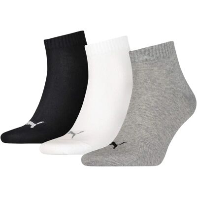 Puma Quarter Sokken 3-Pack (271080001) - zwart/grijs Puma Quarter Sokken 3-Pack (271080001) - zwart/grijs