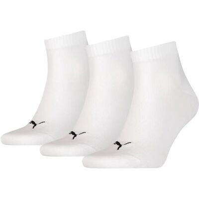 Puma QUARTER Sportsocken - 3 Paar - Weiß Puma QUARTER Sportsocken - 3 Paar - Weiß