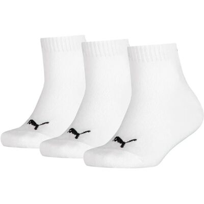 Meias esportivas infantis Puma Quarter - 3 pares - Brancas - Meias Meias esportivas infantis Puma Quarter - 3 pares - Brancas - Meias