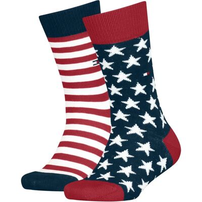 Tommy Hilfiger Kids Sokken - Sterren & Strepen - 2 Paar Tommy Hilfiger Kids Sokken - Sterren & Strepen - 2 Paar