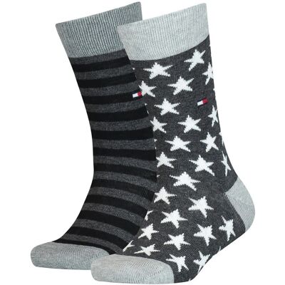 Tommy Hilfiger Kids Sokken Sterren & Strepen - 2 Paar, Zwart - EU 27-30 Tommy Hilfiger Kids Sokken Sterren & Strepen - 2 Paar, Zwart - EU 27-30