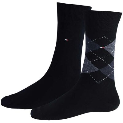 Tommy Hilfiger 2-Pack Check Socks (100001495) - black Tommy Hilfiger 2-Pack Check Socks (100001495) - black