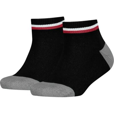 Tommy Hilfiger Iconic Sports Quarter Barnsockor - 2 Par - Svart EU 27-30 Tommy Hilfiger Iconic Sports Quarter Barnsockor - 2 Par - Svart EU 27-30