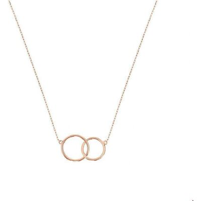 Quickjewels Roségouden Ketting - Ronde hanger 40-44cm - Ketting Quickjewels Roségouden Ketting - Ronde hanger 40-44cm - Ketting