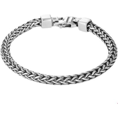 Quickjewels Zilveren Oxideer Voss Staart Armband - Armband Quickjewels Zilveren Oxideer Voss Staart Armband - Armband