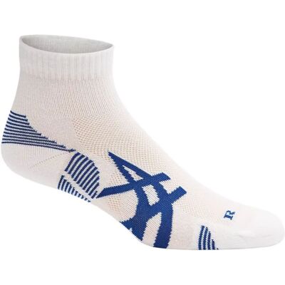 Asics Dämpfende Socken - 2er-Pack, Unisex, Weiß/Blau Asics Dämpfende Socken - 2er-Pack, Unisex, Weiß/Blau