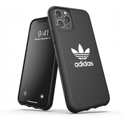 Coque solide noire et blanche pour iPhone 11 Pro - Adidas - Publicité Coque solide noire et blanche pour iPhone 11 Pro - Adidas - Publicité
