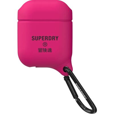 SuperDry Étui pour accessoires d'écouteurs - Rose étanche - Étui pour écouteurs SuperDry Étui pour accessoires d'écouteurs - Rose étanche - Étui pour écouteurs