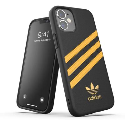 Coque Adidas iPhone 12 Mini Noir Or 3-Rays - Publicité Coque Adidas iPhone 12 Mini Noir Or 3-Rays - Publicité