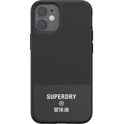 Coque Superdry pour iPhone 12 Mini en Canvas Noir Coque Superdry pour iPhone 12 Mini en Canvas Noir