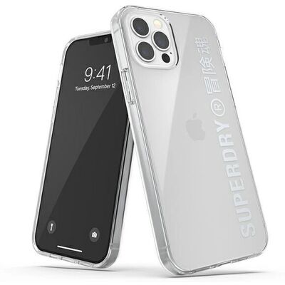 Superdry coque transparente pour iPhone 12/12 Pro argent - Étui Superdry coque transparente pour iPhone 12/12 Pro argent - Étui