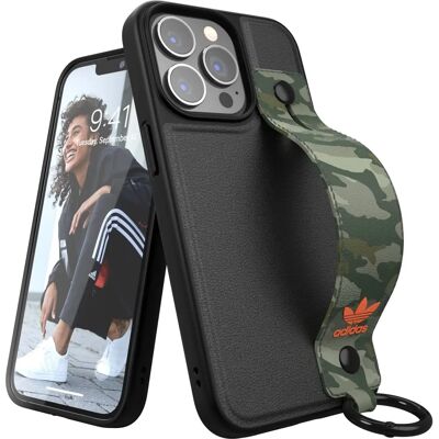 Étui Adidas iPhone 13 Pro avec Dragonne - Noir-Vert Protection Sportive - Publicité Étui Adidas iPhone 13 Pro avec Dragonne - Noir-Vert Protection Sportive - Publicité