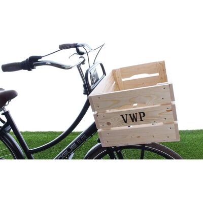VWP Houten fietskrat - Natuurlijk 40L - Fietsenstalling VWP Houten fietskrat - Natuurlijk 40L - Fietsenstalling