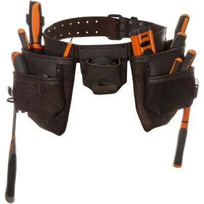 Toolpack Professioneller Werkzeuggürtel mit 2 Taschen - Braun - Werkzeuggürtel Toolpack Professioneller Werkzeuggürtel mit 2 Taschen - Braun - Werkzeuggürtel