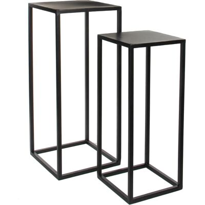 Ensemble de Tables d’Appoint Goa de Mica Decorations - 2 pièces - Noir - 70x30 cm - Publicité Ensemble de Tables d’Appoint Goa de Mica Decorations - 2 pièces - Noir - 70x30 cm - Publicité
