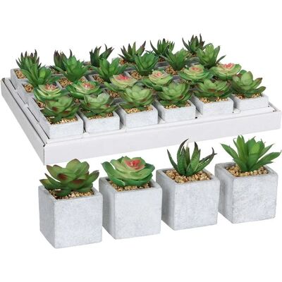 Plante Décorative Succulente Verte - Décor. Fausse 8x5cm - Publicité Plante Décorative Succulente Verte - Décor. Fausse 8x5cm - Publicité