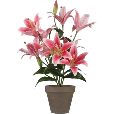 Mica Decorations Tigerlilie Kunstpflanze in Topf - Fuchsia - 47cm Mica Decorations Tigerlilie Kunstpflanze in Topf - Fuchsia - 47cm