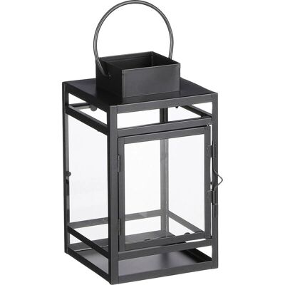 Edelman Storm Lantaarn - 13,5x13x23 cm - Zwart - Lantaarn Edelman Storm Lantaarn - 13,5x13x23 cm - Zwart - Lantaarn