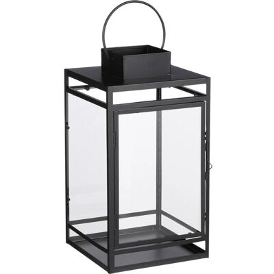 KantoormeubelenPlus Storm Laterne - 19,5x19x36 cm - Schwarz KantoormeubelenPlus Storm Laterne - 19,5x19x36 cm - Schwarz