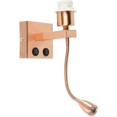 QAZQA Modern Copper Wall Light with Adjustable LED Reading Lamp - Wall Lamp QAZQA Modern Copper Wall Light with Adjustable LED Reading Lamp - Wall Lamp