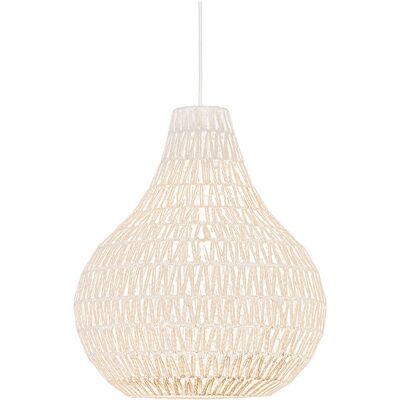 Qazqa Lampada Sospensione Scandinava Bianca 45cm - Lina Drop - Regolabile in Altezza Qazqa Lampada Sospensione Scandinava Bianca 45cm - Lina Drop - Regolabile in Altezza