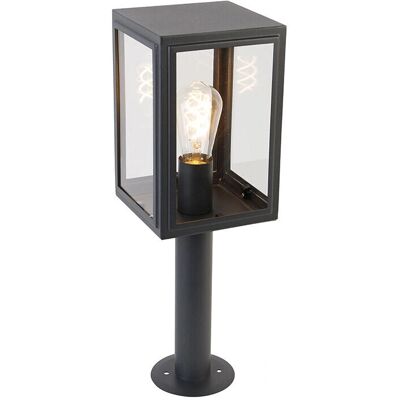 Qazqa Luce da Giardino - Grigio Quadrato 50cm IP44 - Lampada Esterna Qazqa Luce da Giardino - Grigio Quadrato 50cm IP44 - Lampada Esterna