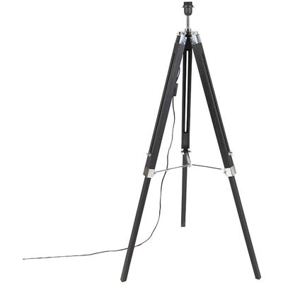 Lámpara de pie negra con trípode - Qazqa industrial ajustable E27 Lámpara de pie negra con trípode - Qazqa industrial ajustable E27