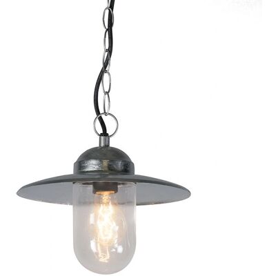 QAZQA Lampada a sospensione industriale zinc Munich - Stile rustico - E27 Max 60W QAZQA Lampada a sospensione industriale zinc Munich - Stile rustico - E27 Max 60W