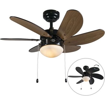 Ventilatore a soffitto moderno Qazqa - Fresh 3, 80cm, Silenzioso, Energetico Ventilatore a soffitto moderno Qazqa - Fresh 3, 80cm, Silenzioso, Energetico