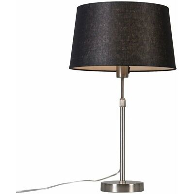 Lampada da tavolo moderna regolabile nera Qazqa - E27 Lampada da tavolo moderna regolabile nera Qazqa - E27
