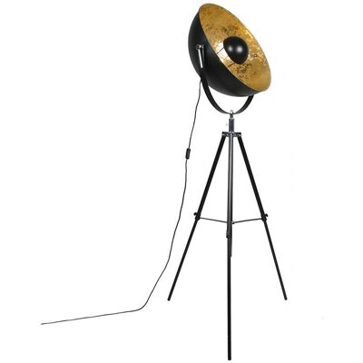 QAZQA Lampada da terra Magna 50 Eglip Nera - Tripode Industriale - 80x160cm QAZQA Lampada da terra Magna 50 Eglip Nera - Tripode Industriale - 80x160cm