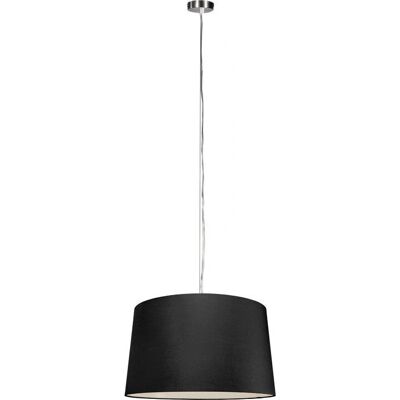Qazqa Lampada a sospensione moderna nero tessile acciaio 45cm - Cappo 1 - Lampada a sospensione Qazqa Lampada a sospensione moderna nero tessile acciaio 45cm - Cappo 1 - Lampada a sospensione