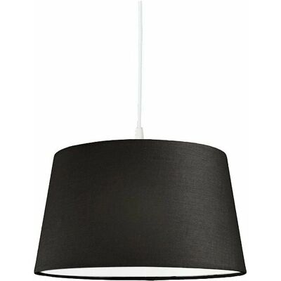 QAZQA Lampada a sospensione bianca/nera 80cm Dimmabile E27 QAZQA Lampada a sospensione bianca/nera 80cm Dimmabile E27