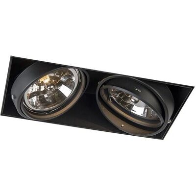 QAZQA Modern Recessed Spotlight Trimless Black - Ceiling Light QAZQA Modern Recessed Spotlight Trimless Black - Ceiling Light