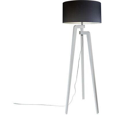 Lampada da terra moderna Qazqa - 50cm nera, regolabile, E27 Lampada da terra moderna Qazqa - 50cm nera, regolabile, E27