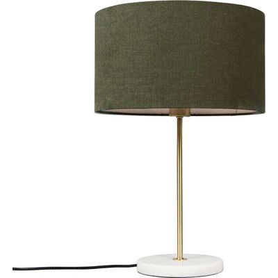 Qazqa Lámpara de mesa de latón con pantalla verde - 55cm - Iluminación interior Qazqa Lámpara de mesa de latón con pantalla verde - 55cm - Iluminación interior