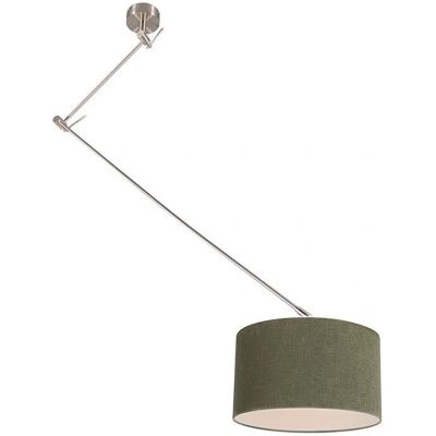 Lámpara colgante moderna verde Qazqa - Ajustable en metal Lámpara colgante moderna verde Qazqa - Ajustable en metal