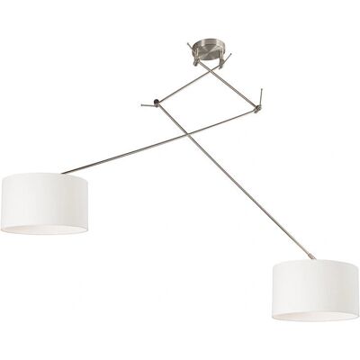 QAZQA Lampada a sospensione moderna in acciaio 35cm - Regolabile - Blitz II QAZQA Lampada a sospensione moderna in acciaio 35cm - Regolabile - Blitz II
