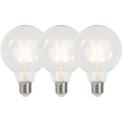 LUEDD LED Filament Bulb Set - E27 G95 Dimmable Warm White LUEDD LED Filament Bulb Set - E27 G95 Dimmable Warm White