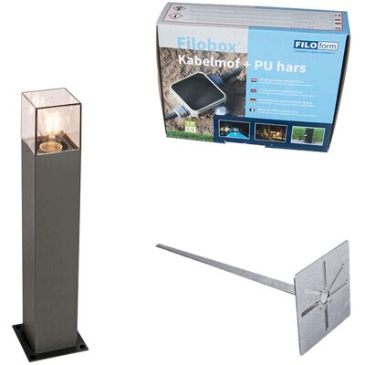 Qazqa Moderno Baliza 50cm - Waterproof IP44 - Garden Light Qazqa Moderno Baliza 50cm - Waterproof IP44 - Garden Light