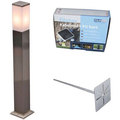 QAZQA Moderna Lámpara de Exterior en Acero 80cm IP44 - Malios Piqueta QAZQA Moderna Lámpara de Exterior en Acero 80cm IP44 - Malios Piqueta