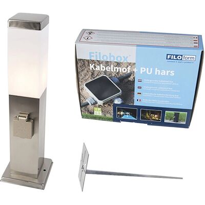 Lámpara exterior moderna de acero IP44 - Malios P45 Lámpara exterior moderna de acero IP44 - Malios P45