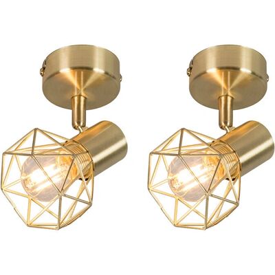 QAZQA Set 2 Faretti oro/bronzo - Tipo di Prodotto Moderno QAZQA Set 2 Faretti oro/bronzo - Tipo di Prodotto Moderno