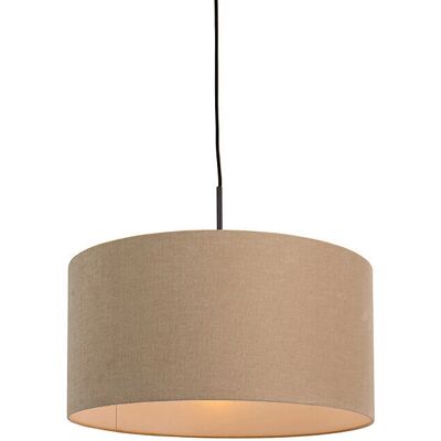 Qazqa Modern Rustic Pendant Lamp Beige 50cm - E27 Max 60W Qazqa Modern Rustic Pendant Lamp Beige 50cm - E27 Max 60W
