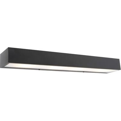 Qazqa Black Rectangular Wall Lamp - 60cm - Suitable for LED Qazqa Black Rectangular Wall Lamp - 60cm - Suitable for LED